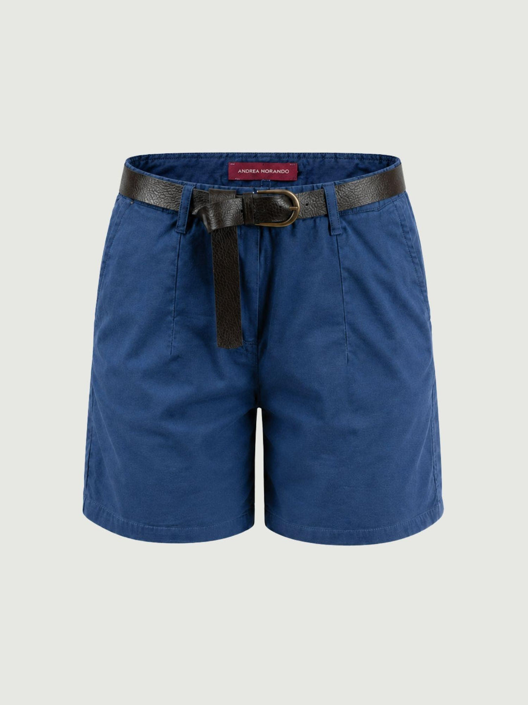 Bermuda in cotone blu con cintura 81007CG DENIM ANDREA MORANDO 
