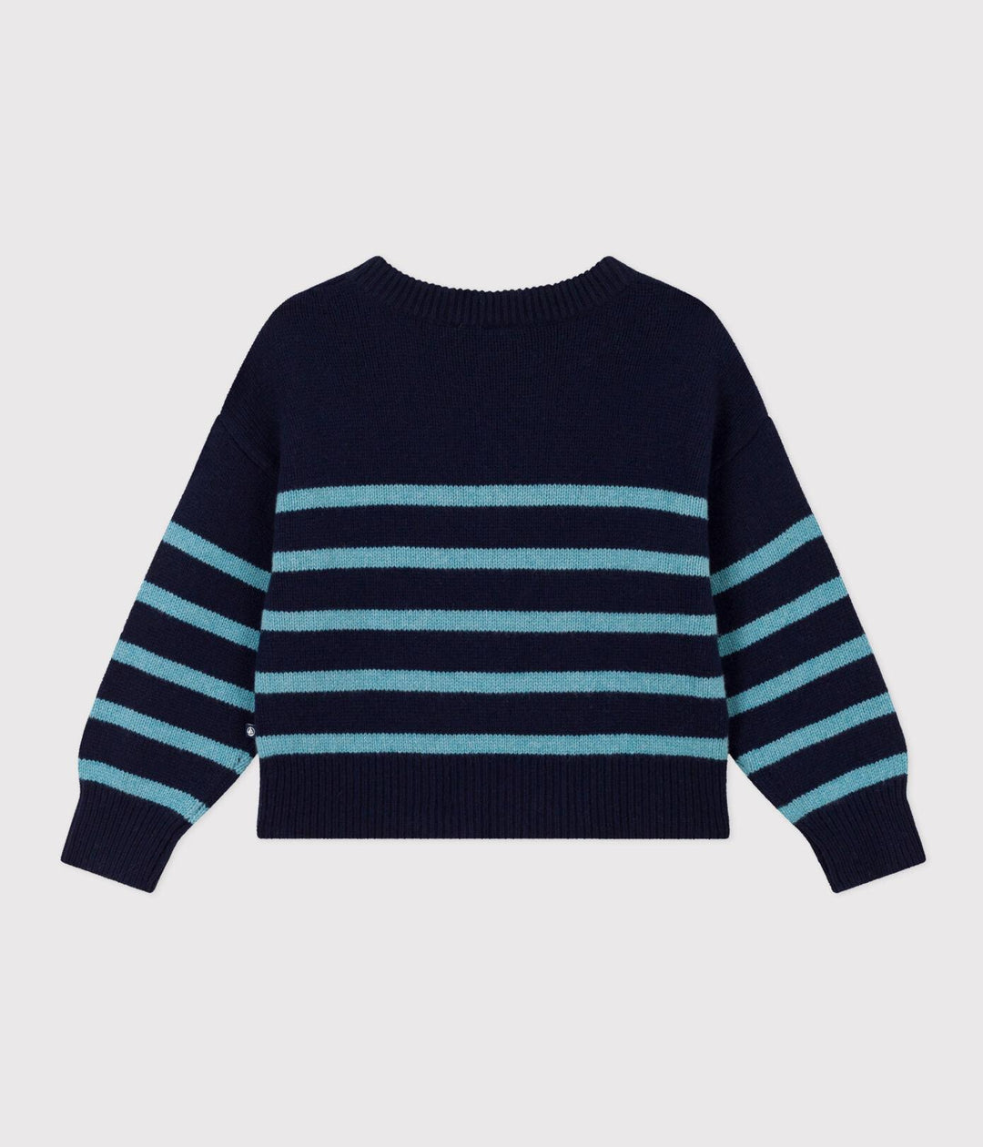 PULLOVER A RIGHE IN LANA E COTONE BAMBINO UNISEX A081R 01 PETIT BATEAU 