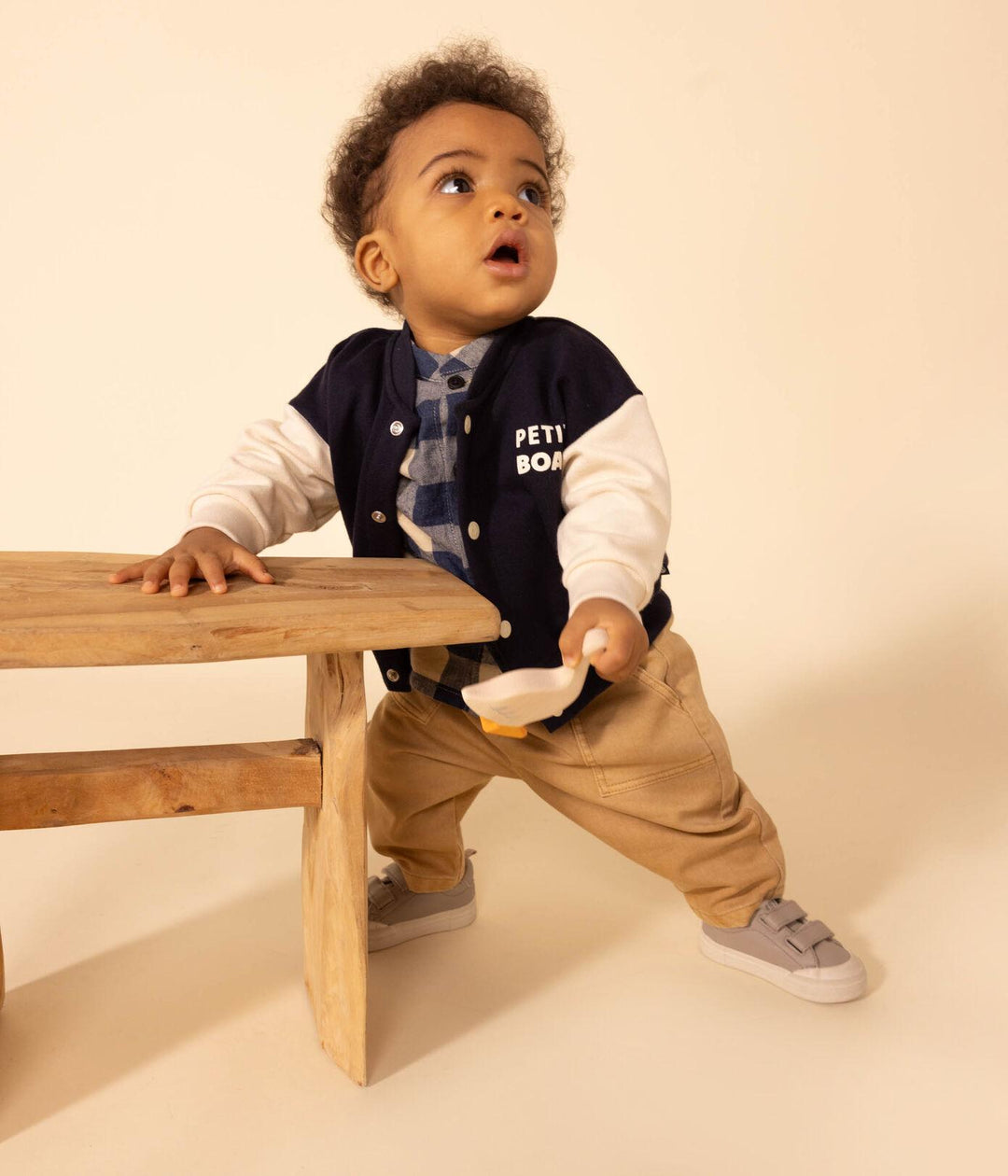 LETTER JACKET IN TESSUTO FELPATO A08H0 01 PETIT BATEAU 