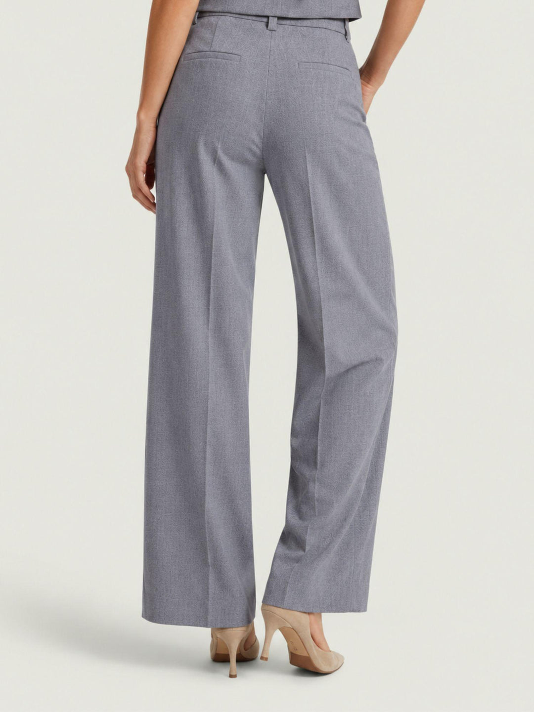 Pantalone sartoriale a palazzo grigio denim 0636OR JEANS ANDREA MORANDO 