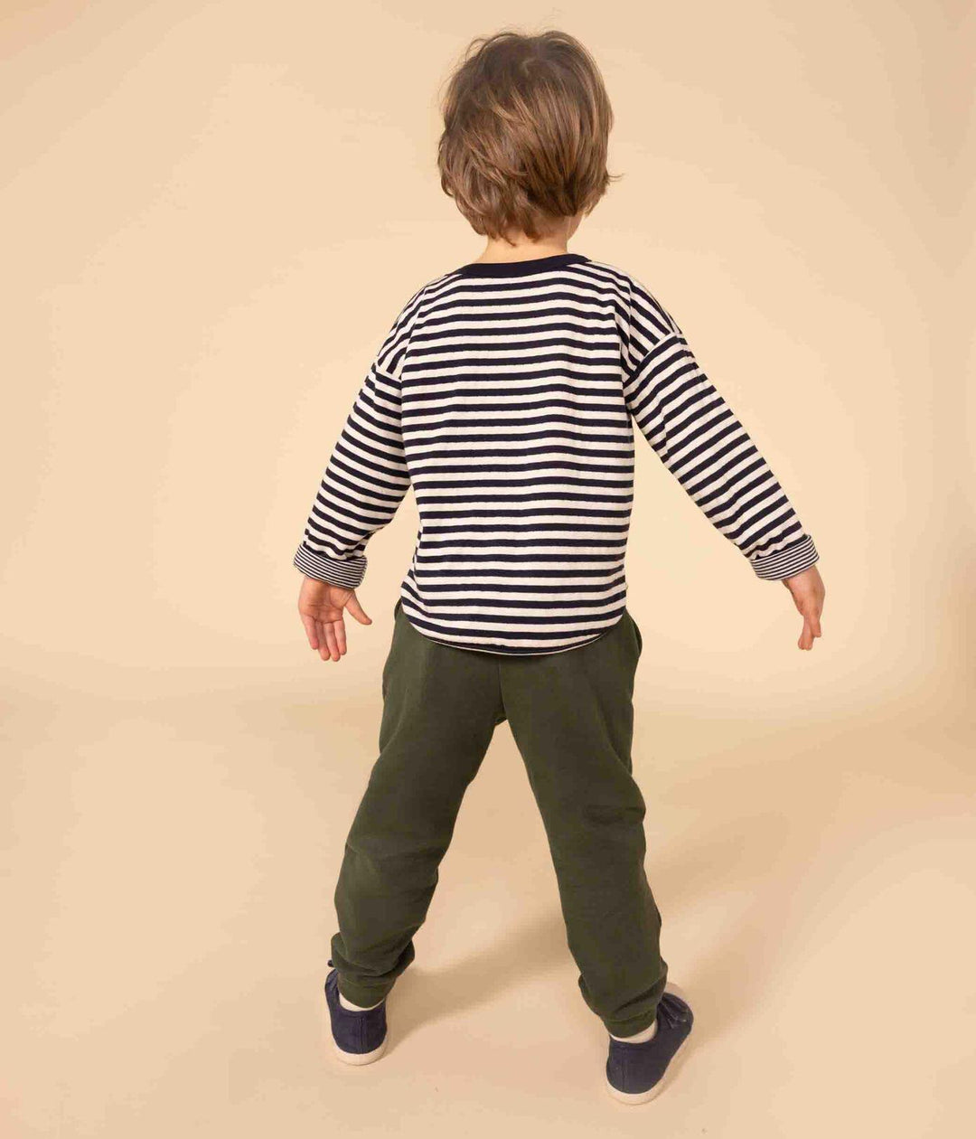 T-SHIRT MANICHE LUNGHE IN TUBIQUE BAMBINO A080Y 01 PETIT BATEAU 