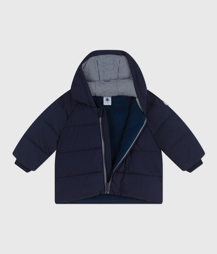 PIUMINO TINTA UNITA BLU BEBÈ A0EAC 09 PETIT BATEAU 