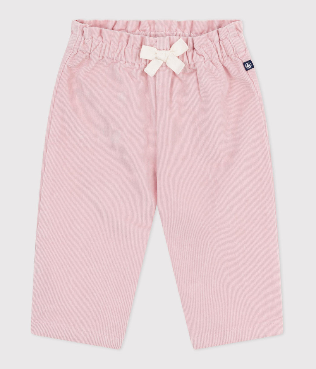 Pantaloni neonato in velluto rosa A0DVJ 02 PETIT BATEAU 