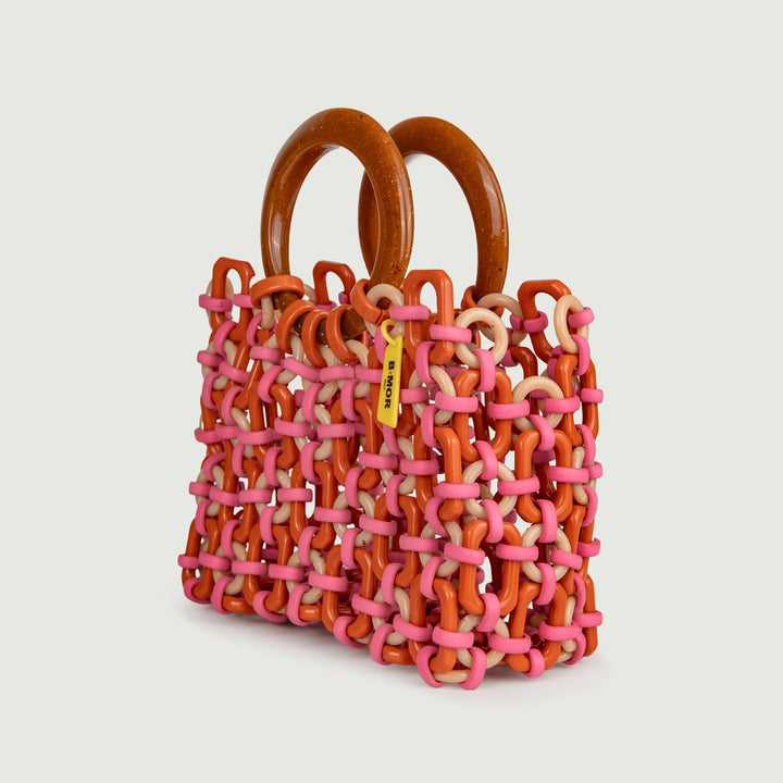 BORSA CON MANICI IN RESINA MULTICOLOR FUCSIA "DOLL" DOLL FUCSIA BIMOR 
