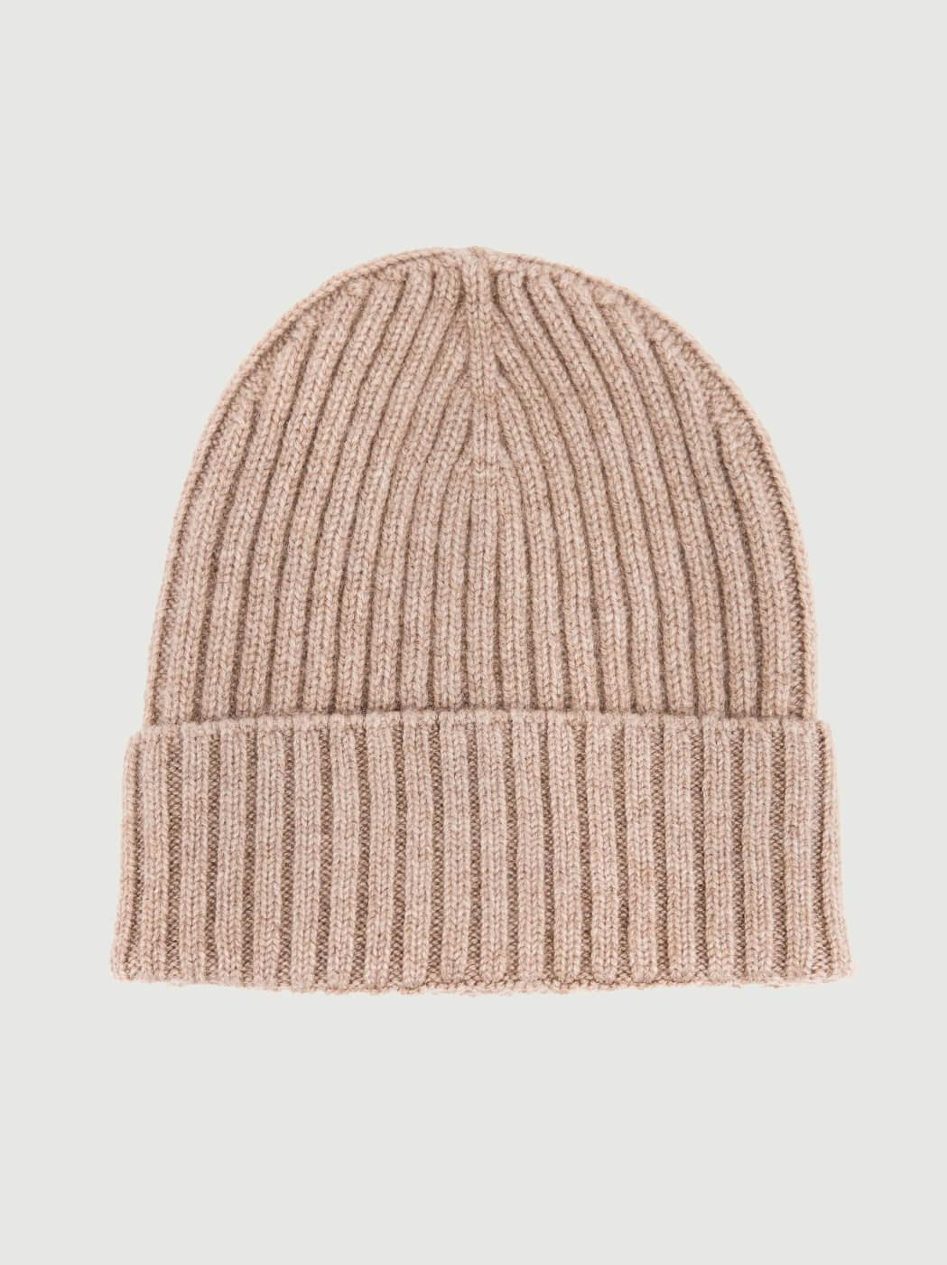 BERRETTO IN CASHMERE CAMMELLO A COSTE 168 BROWN ANDREA MORANDO 