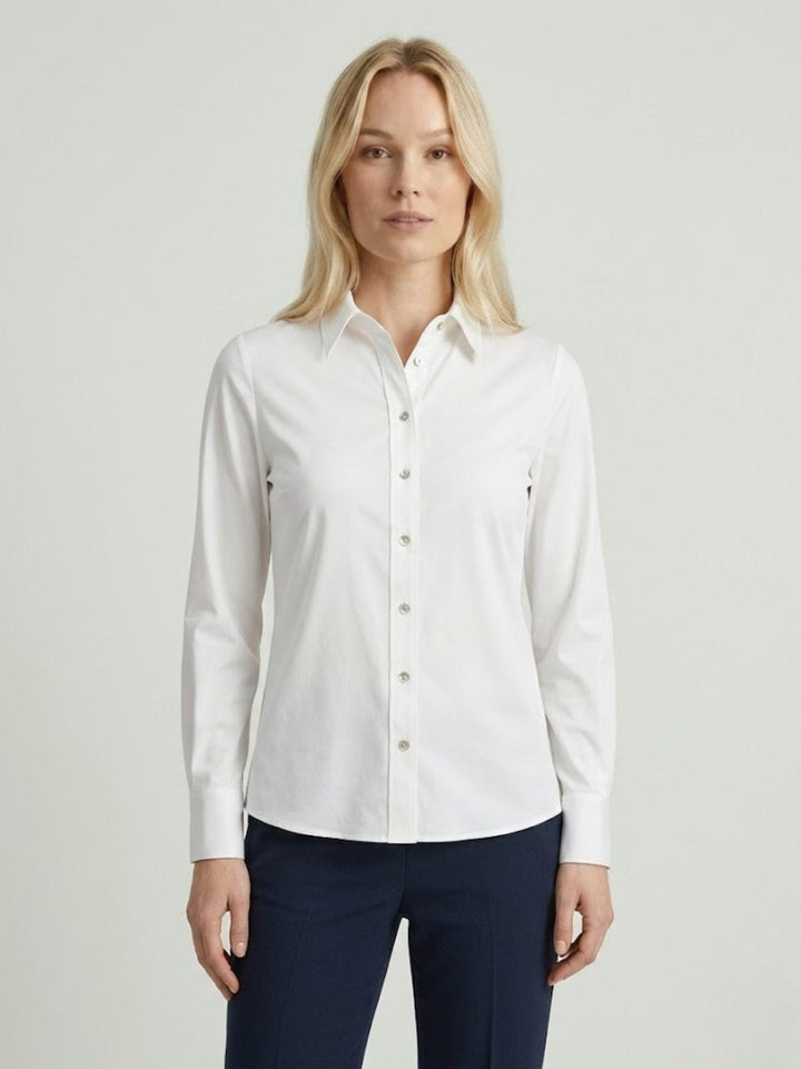 Camicia elasticizzata bianca 4004 BIANCA ANDREA MORANDO 