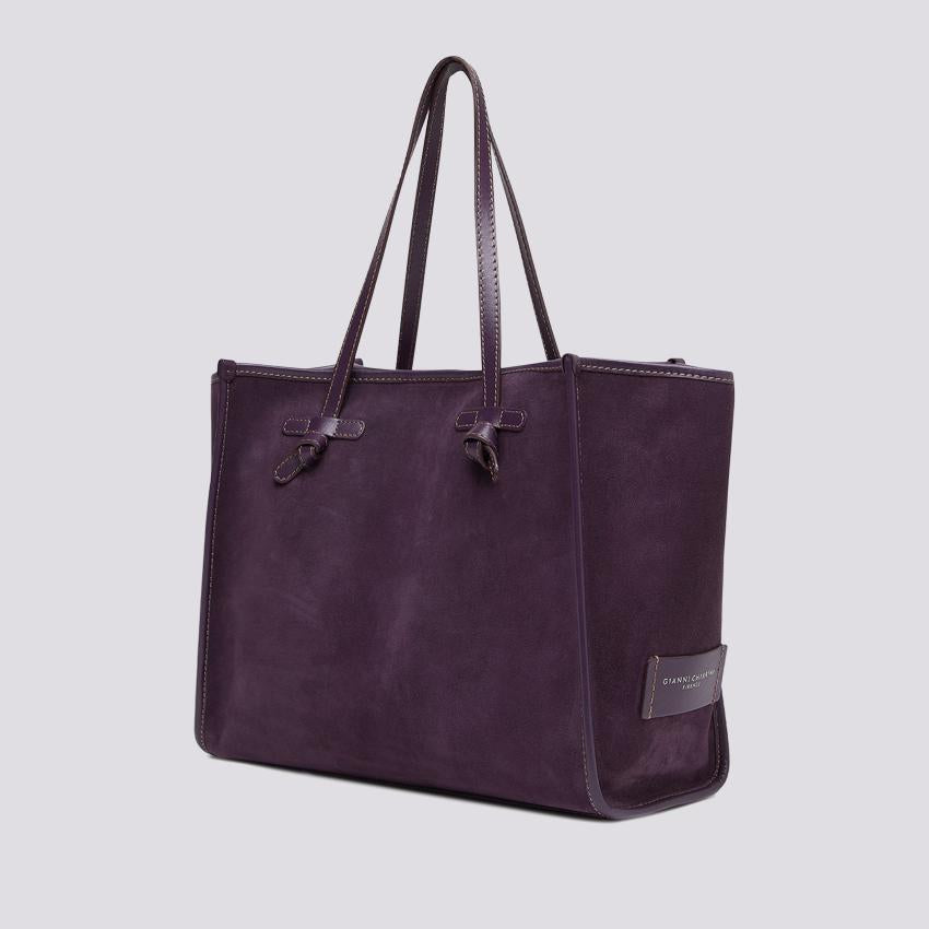 Shopping Marcella in suede prugna BS 9750/23AI CM-PL 330 GIANNI CHIARINI 