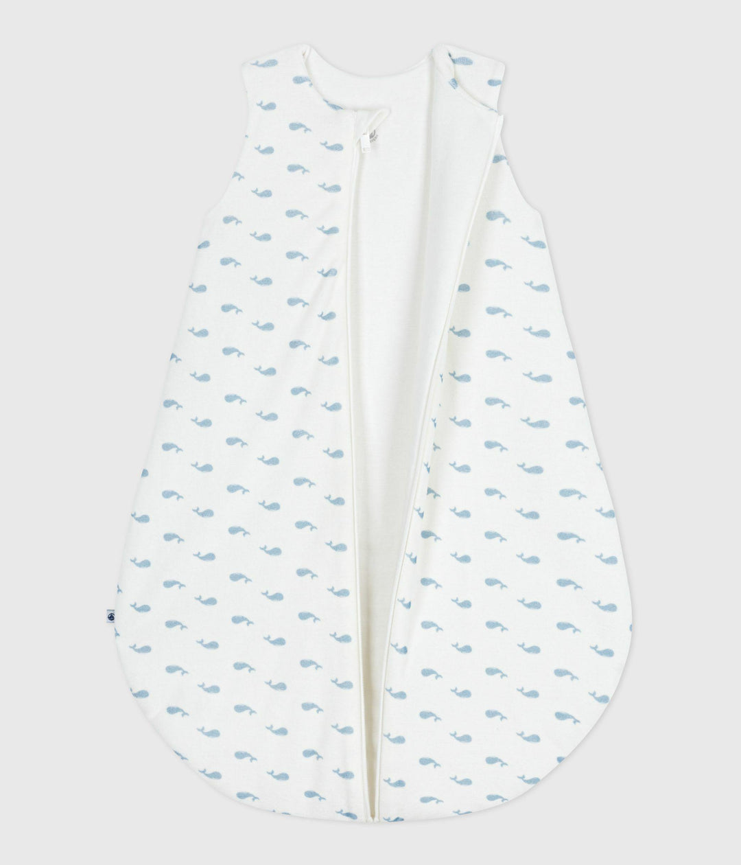 Sacco nanna in ciniglia con balene stampate neonato A0E1D 01 PETIT BATEAU 