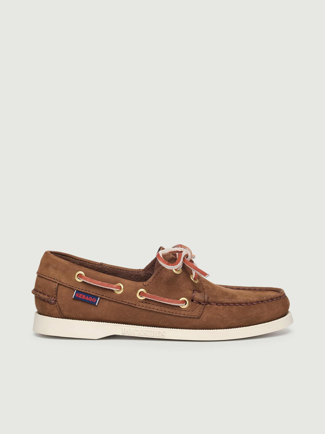 Mocassino Docksides Portland in nabuck marrone 74121SW ACO SEBAGO 