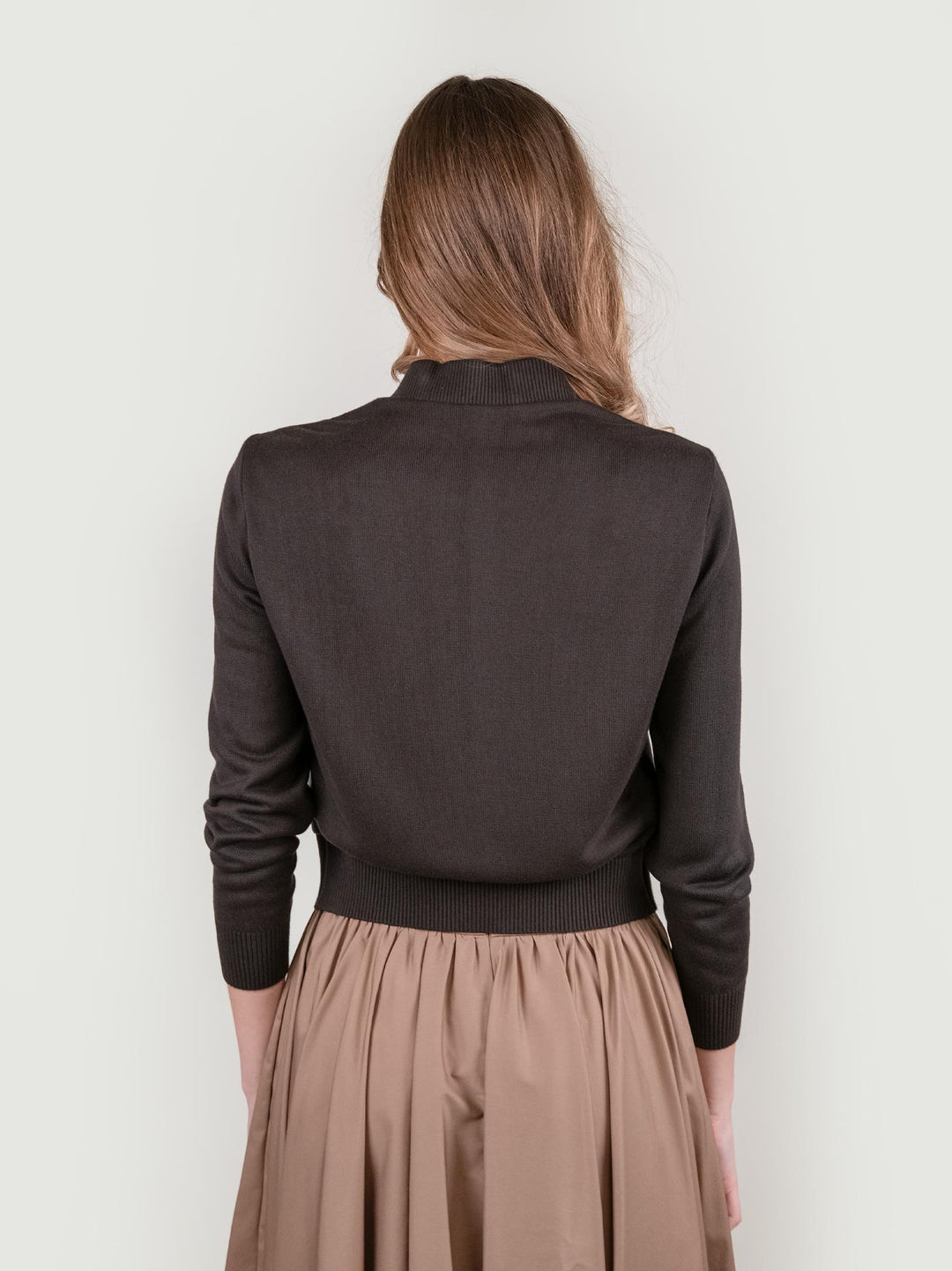 GIUBBOTTO IN PELLE E MAGLIA MARRONE VANIGLIA 06 JACK LEATHER 