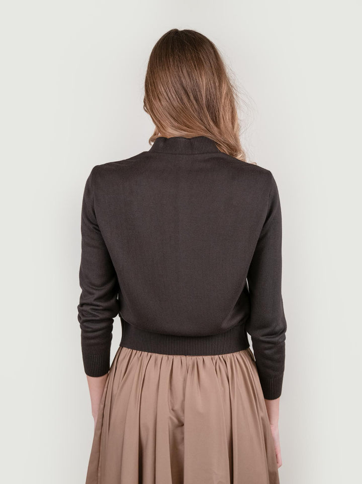 GIUBBOTTO IN PELLE E MAGLIA MARRONE VANIGLIA 06 JACK LEATHER 