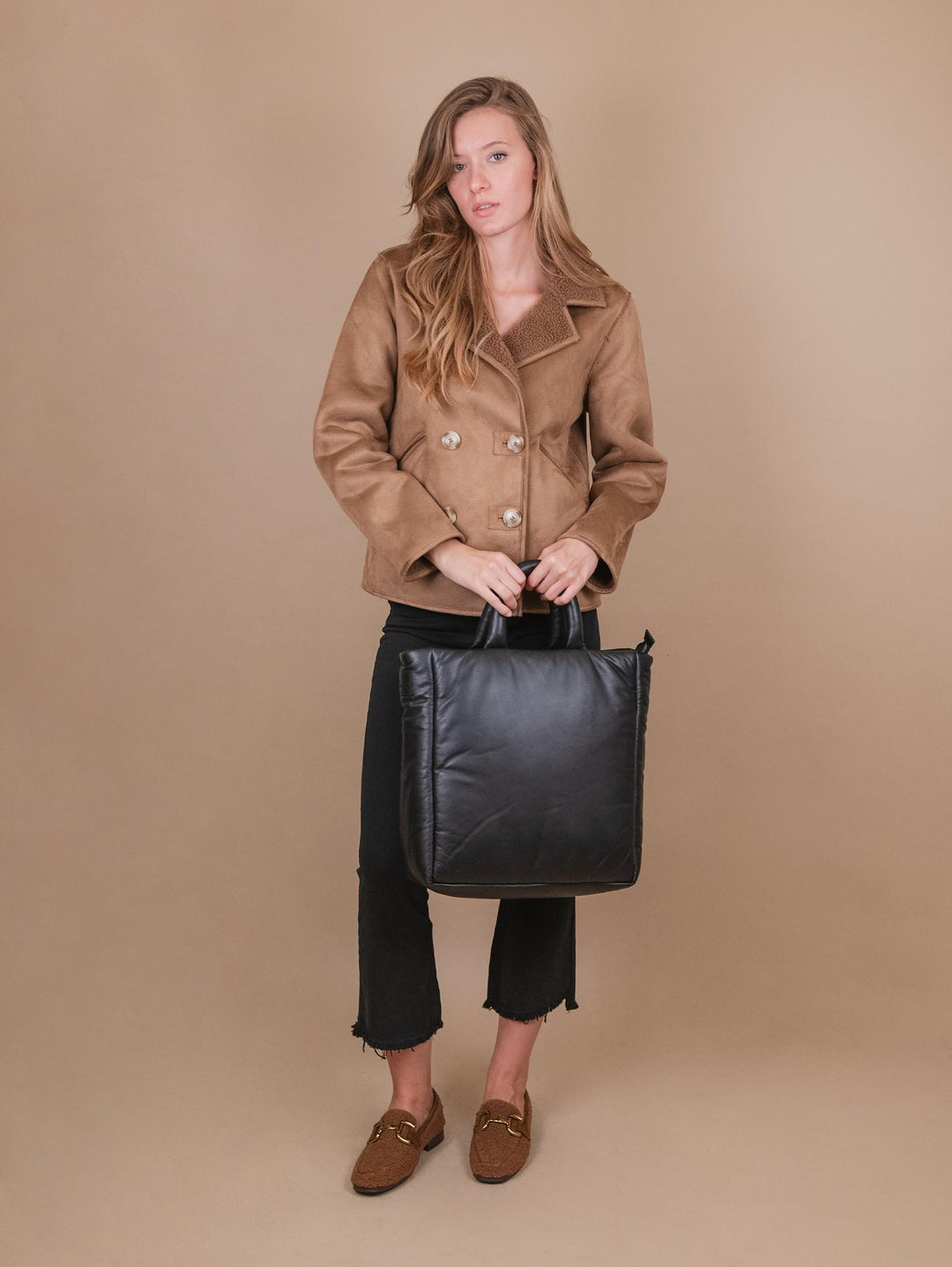 BORSA IN PELLE IMBOTTITA NERA JODI 20 JACK LEATHER 
