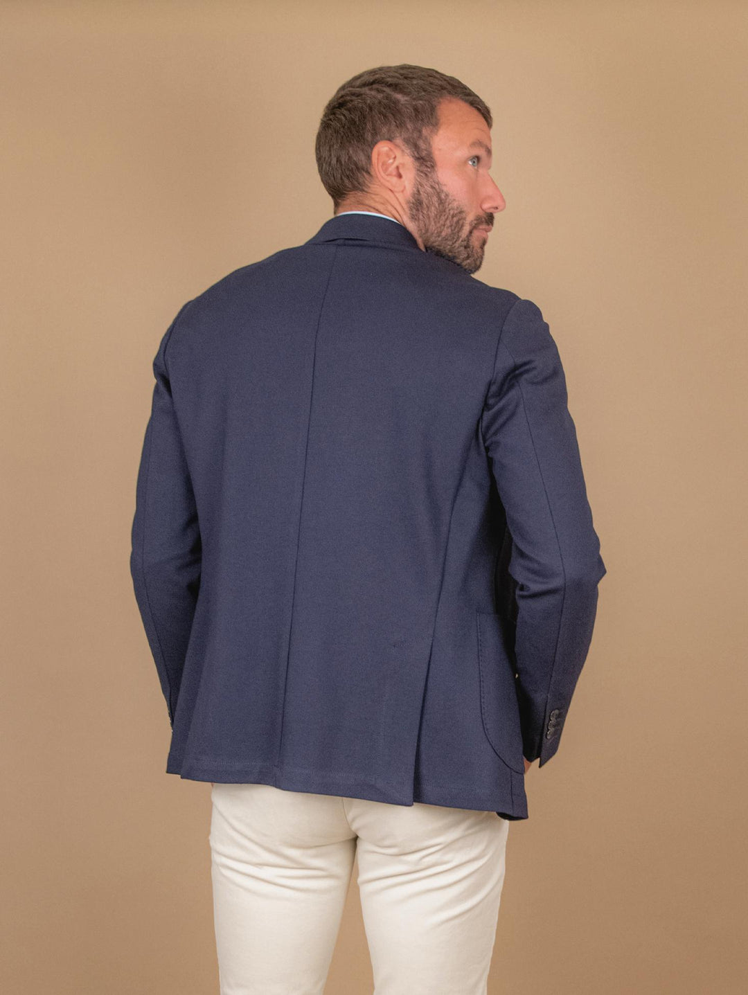 BLAZER IN TESSUTO ELASTICIZZATO BLU G003 174 ANDREA MORANDO 
