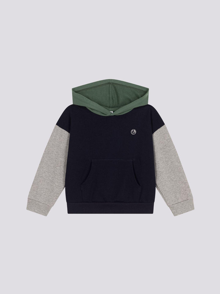 FELPA BAMBINO CON CAPPUCCIO IN MOLLETON A0A1J 01 PETIT BATEAU 