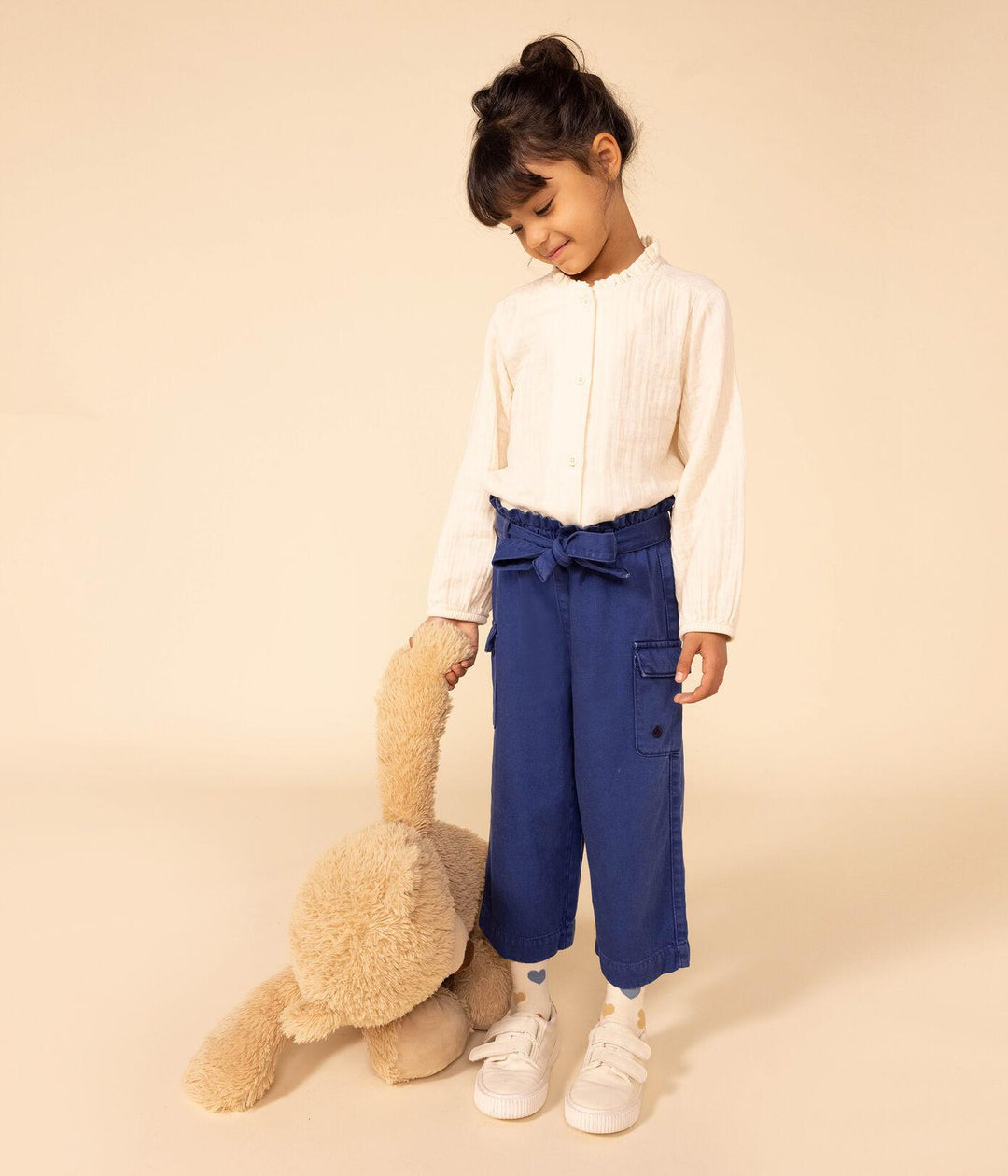 BLUSA IN GARZA DI COTONE BAMBINA A08H2 02 PETIT BATEAU 