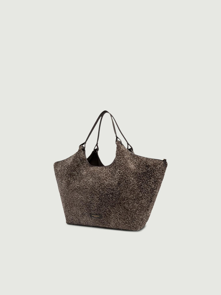 Borsa a spalla Dua in crosta marrone 11110 LDN-PL 31 GIANNI CHIARINI 
