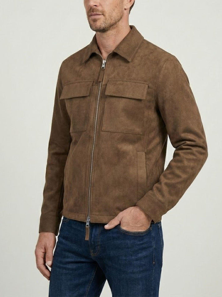 Giacca Tarragon in camoscio pecan TARRAGON 126 JACK LEATHER 