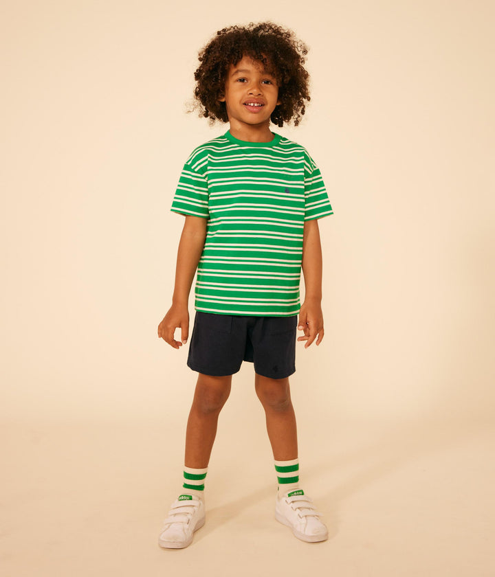 SHORTS BLU IN COTONE A09SN 01 PETIT BATEAU 