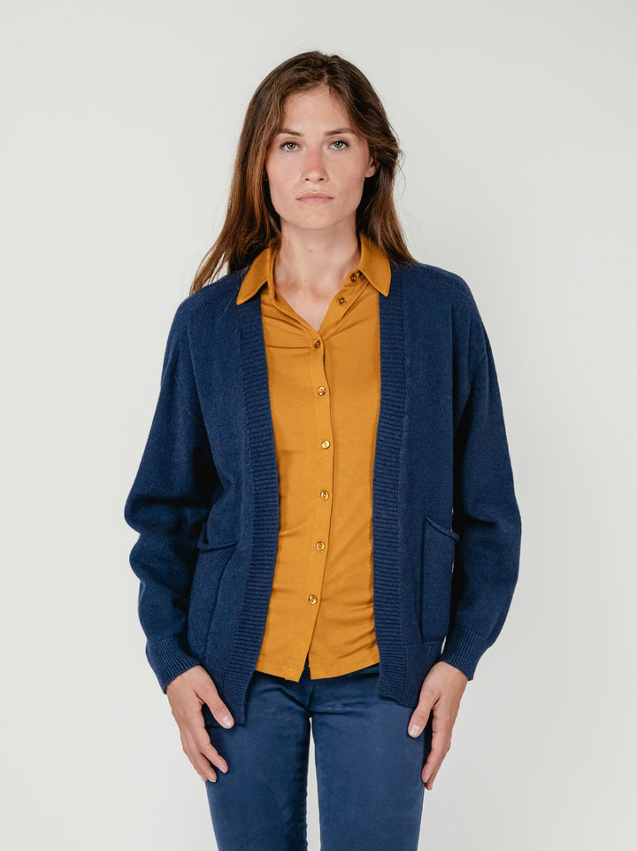 CARDIGAN APERTO BLU 0570551 0115 BIMOR 