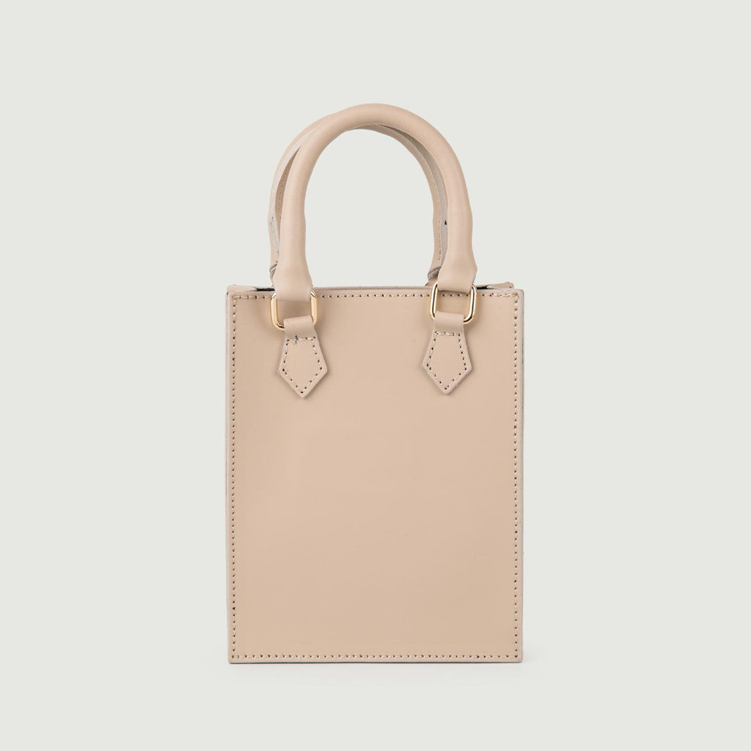 BORSA IN PELLE BEIGE BABY BABY CAPPUCCINO BIMOR 