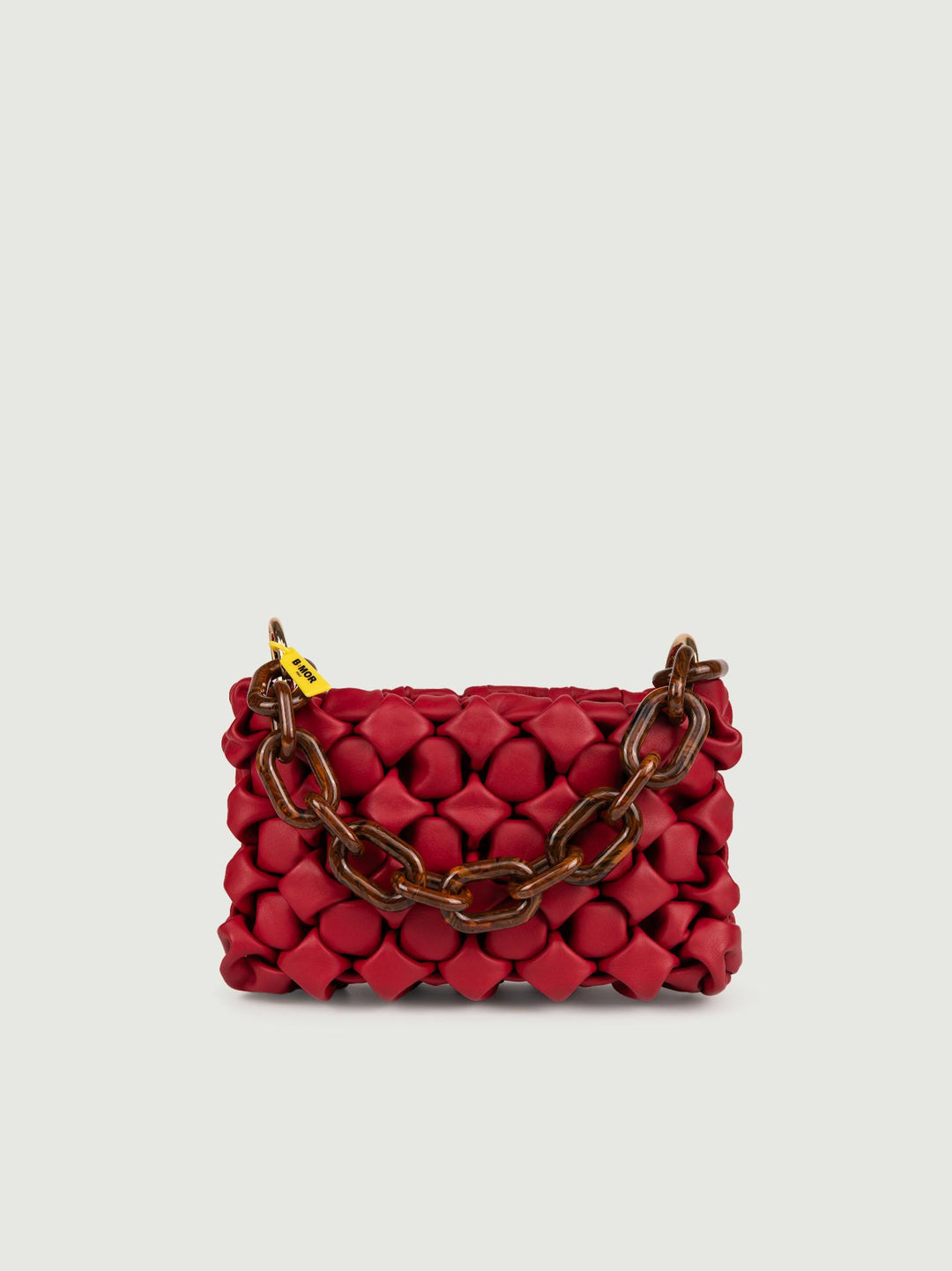 BORSA IN PELLE INTRECCIATA BORDEAUX "CURLY" CURLYNEW BORDEAUX BIMOR 