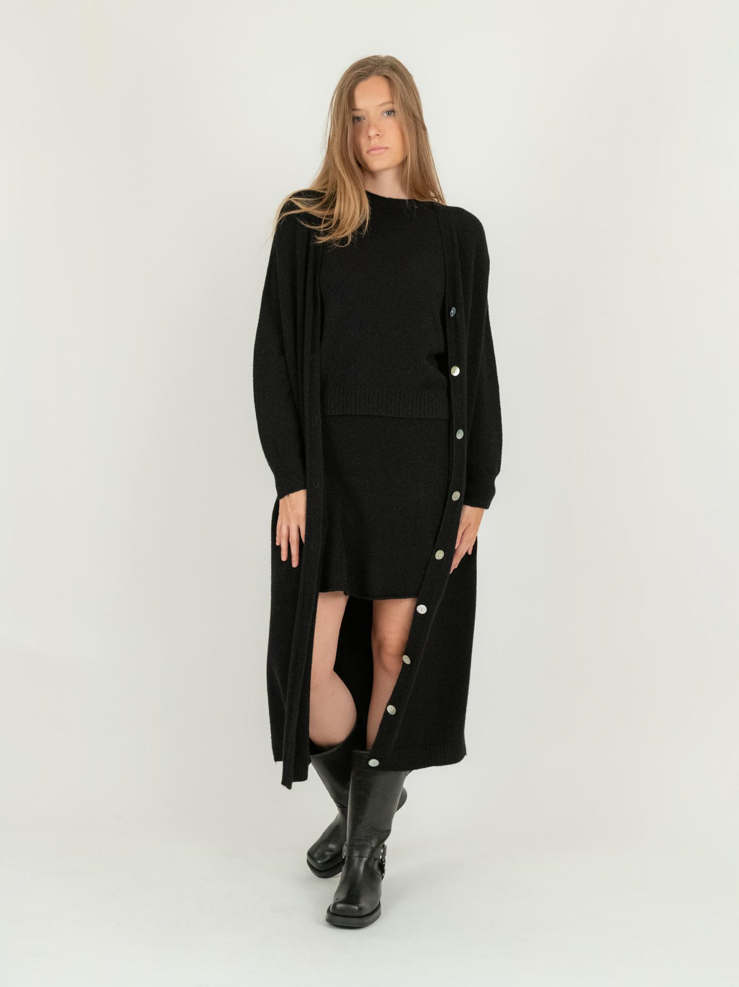 CARDIGAN LUNGO NERO 0570/134 0010 BIMOR 