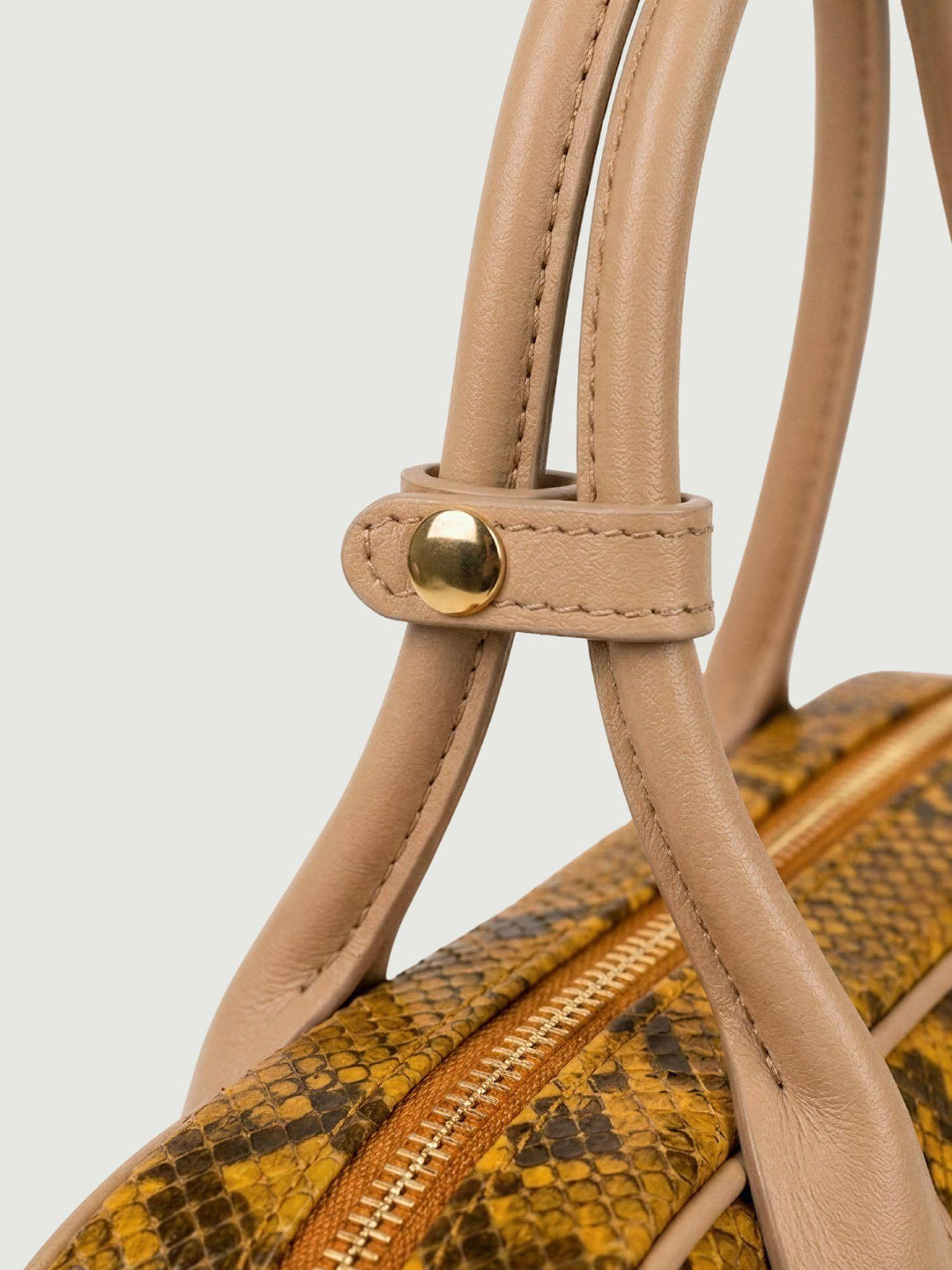 Borsa a spalla Doxie in pelle di pitone gialla DOXIE PITONE GIALLO BIMOR 