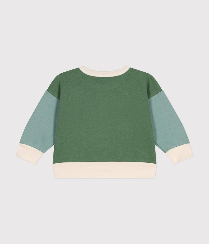 Maglia color block in tessuto felpato A0BE5 01 PETIT BATEAU 