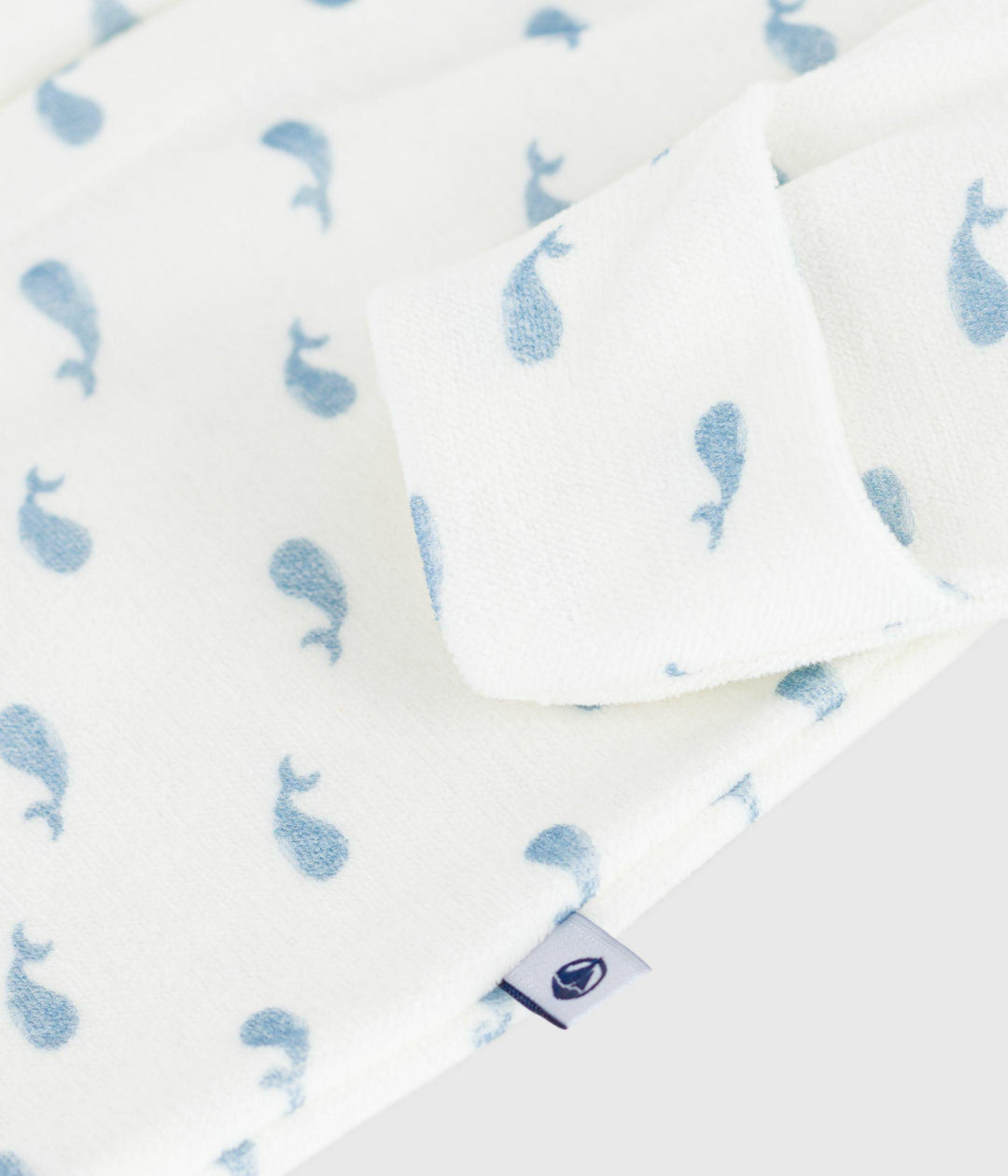 Pigiama in ciniglia con stampa balene neonato A0DZ5 01 PETIT BATEAU 