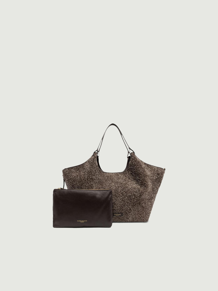 Borsa a spalla Dua in crosta marrone 11110 LDN-PL 31 GIANNI CHIARINI 