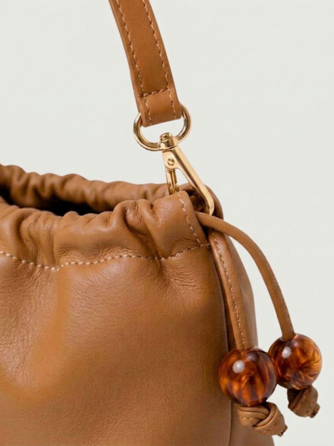 Borsa a mano Doll in resina caramel pearl DOLL+BB MARRONE PERLA+CUOIO BIMOR 