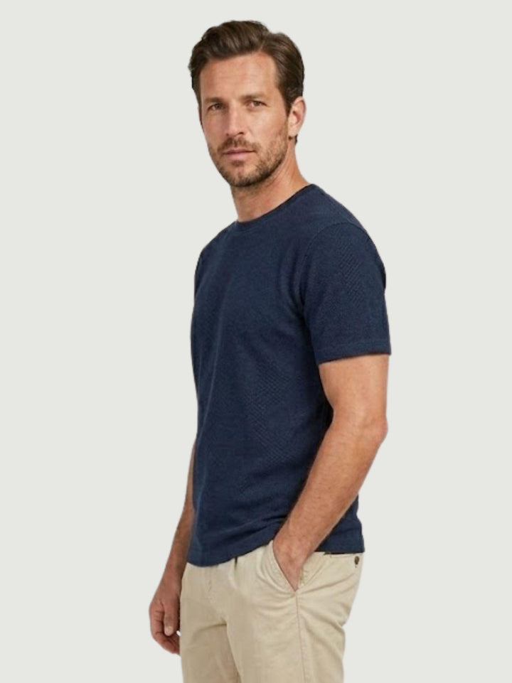T-shirt piquet in cotone navy 5800426 220 ANDREA MORANDO 