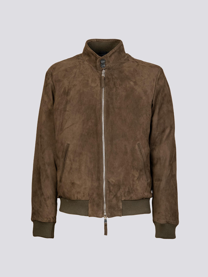 GIUBBOTTO IMBOTTITO IN CAMOSCIO "ELVIS" ELVIS 18 JACK LEATHER 