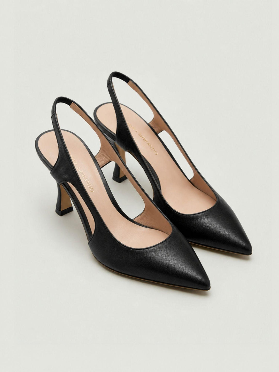 Dècolletè slingback in pelle nera S260 NERO ANDREA MORANDO 