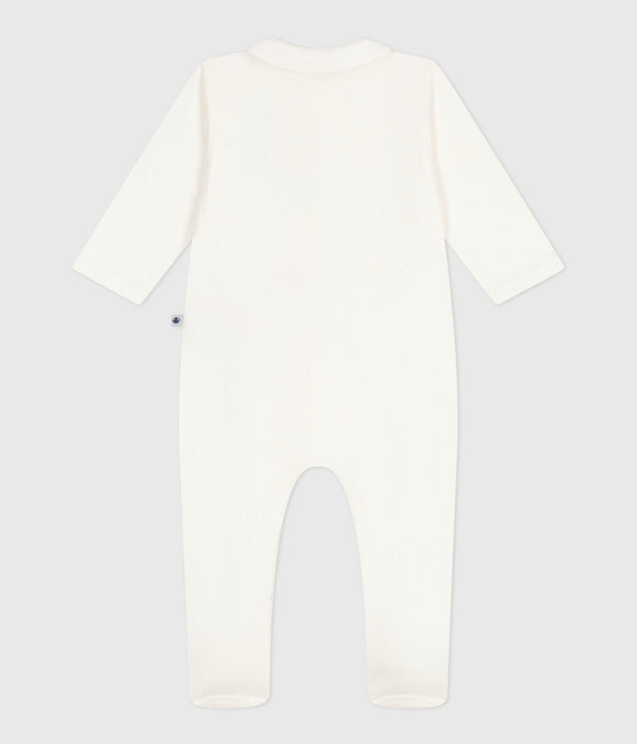 Pigiama in tubique tinta unita con colletto bebè A0CLB 01 PETIT BATEAU 