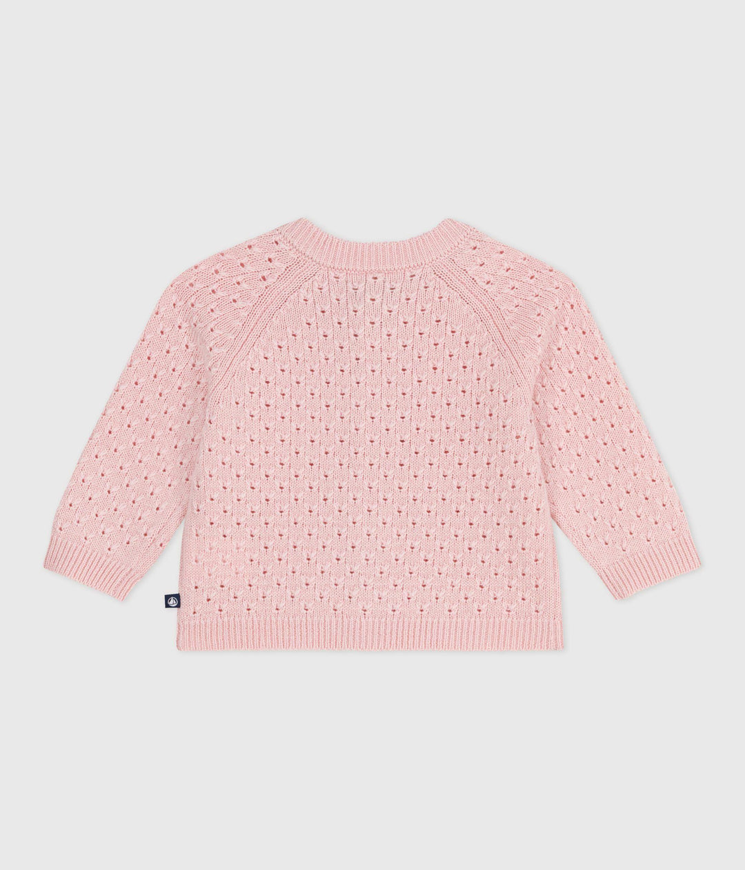 Cardigan in maglia di misto lana e cotone rosa A0DUB 01 PETIT BATEAU 