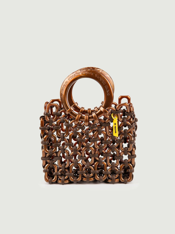 BORSA DOLL IN RESINA BRONZO METALLIZZATO DOLL METALLIC BROWN BIMOR 
