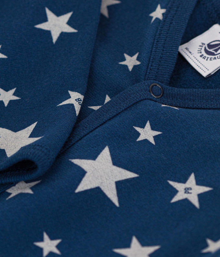 TUTINA PIGIAMA BEBÈ CON STELLE FOSFORESCENTI IN TESSUTO FELPATO A0884 06 PETIT BATEAU 