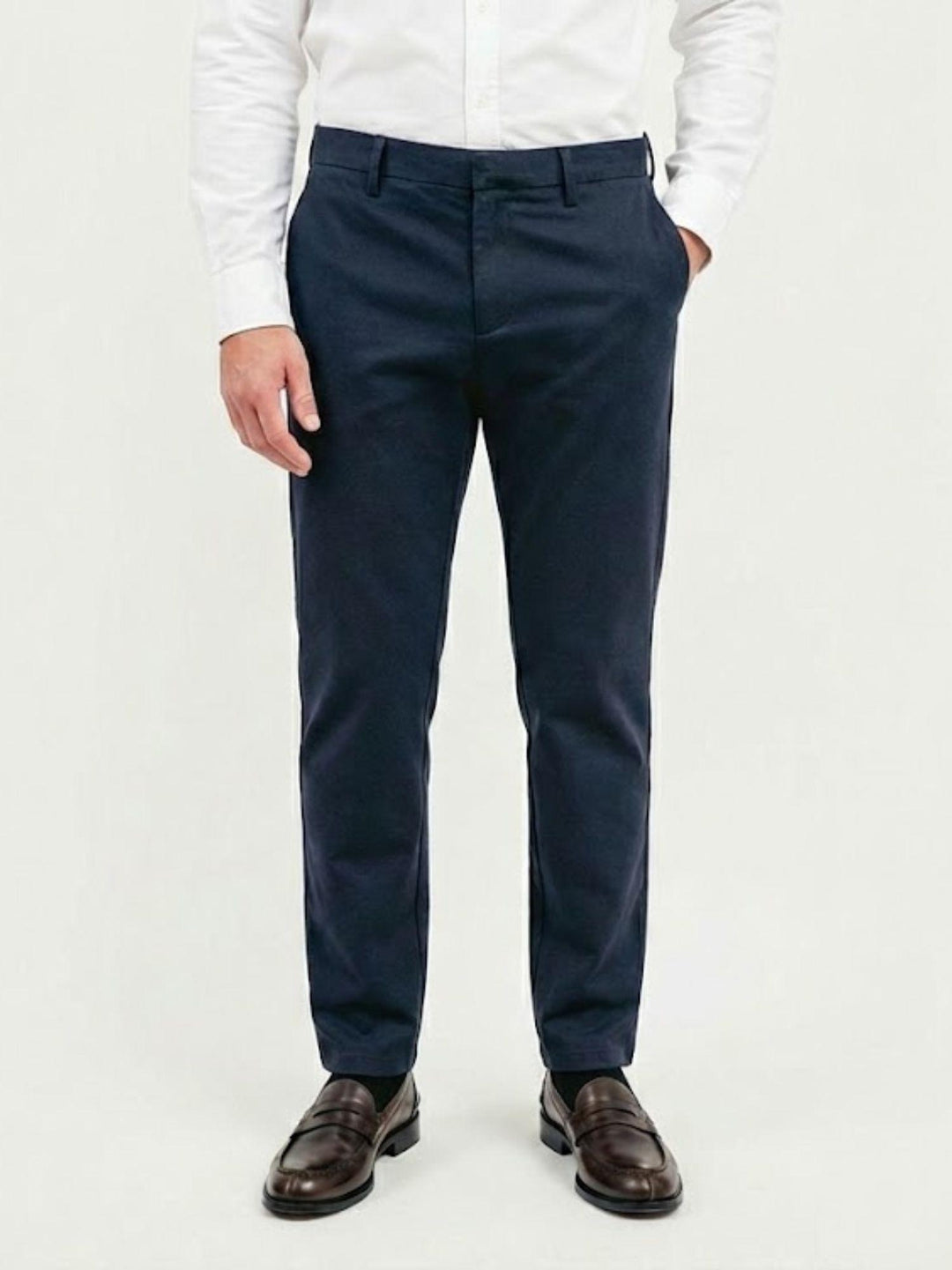 PANTALONE CLASSICO IN JERESY PUNTO MILANO BLU NAVY BU26W15PAPA1508 200 ANDREA MORANDO 