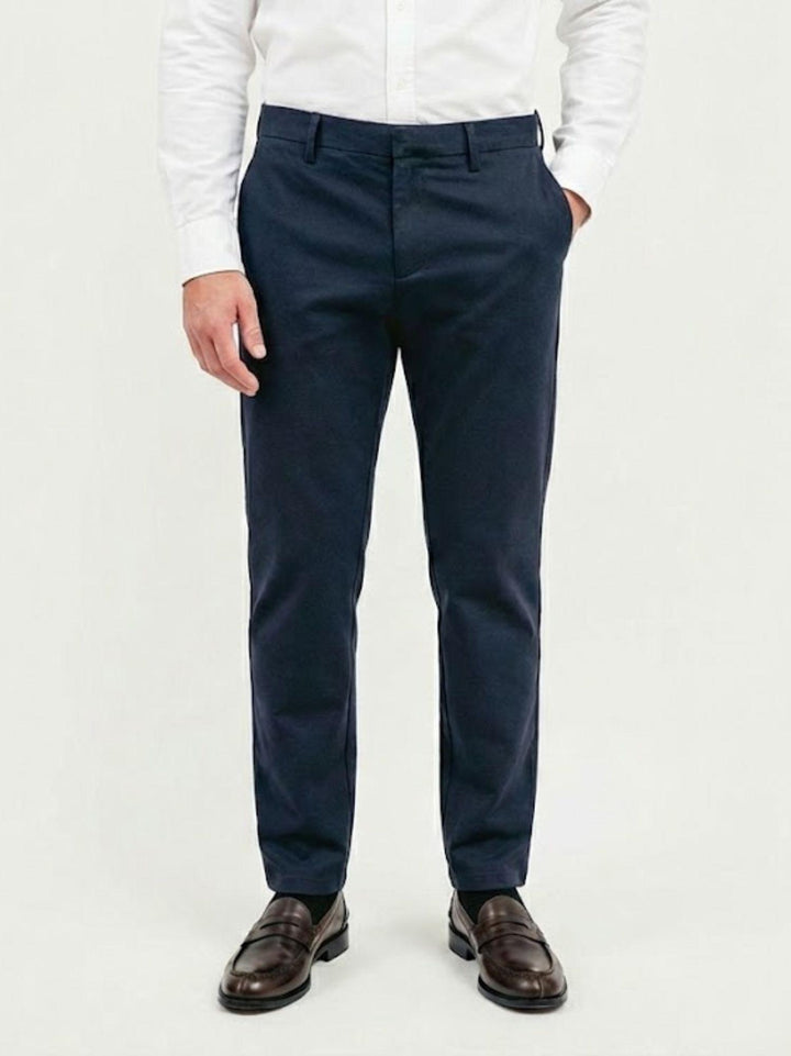 PANTALONE CLASSICO IN JERESY PUNTO MILANO BLU NAVY BU26W15PAPA1508 200 ANDREA MORANDO 