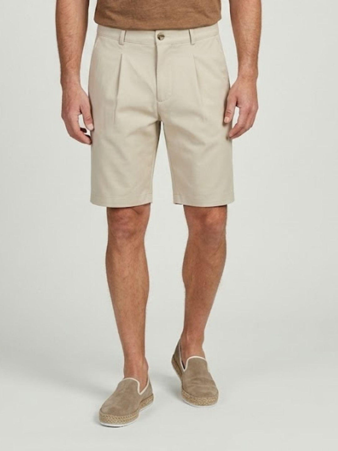 Bermuda in tessuto tecnico stretch beige BU26S47BEPA1423TECH 110 ANDREA MORANDO 