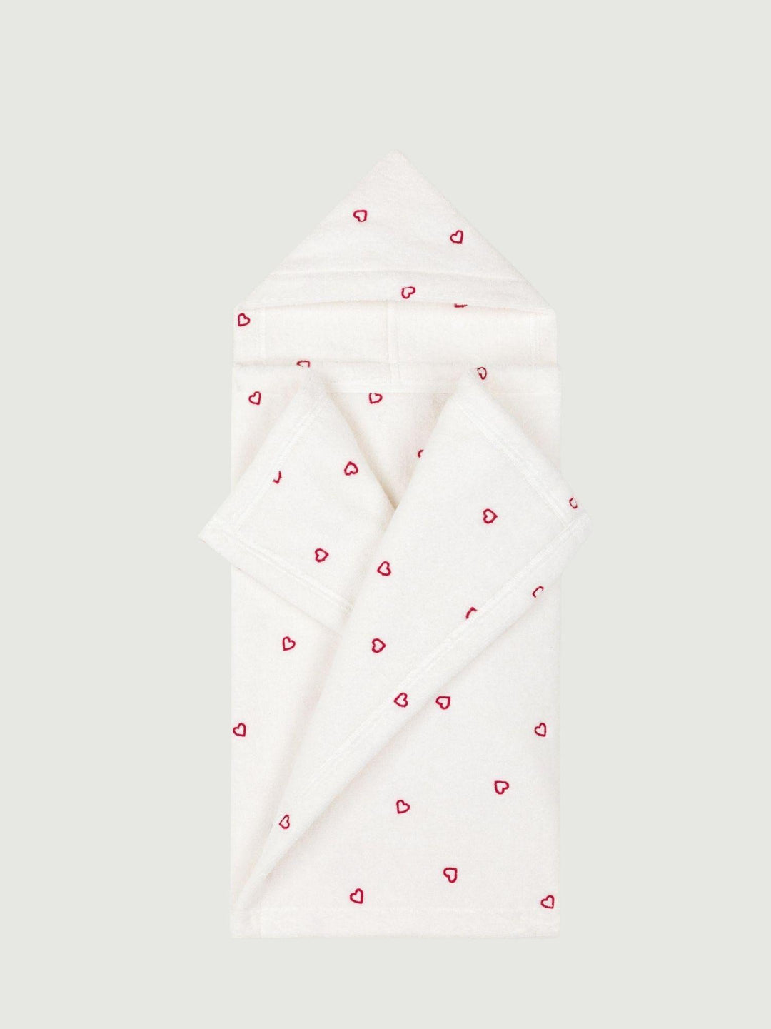 Mantella da bagno con cuori ricamati A0DXK 85 PETIT BATEAU 