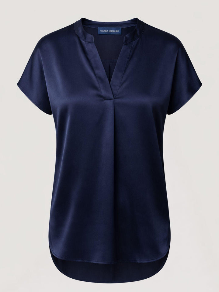 Blusa in raso blu M9237 BLU ANDREA MORANDO 