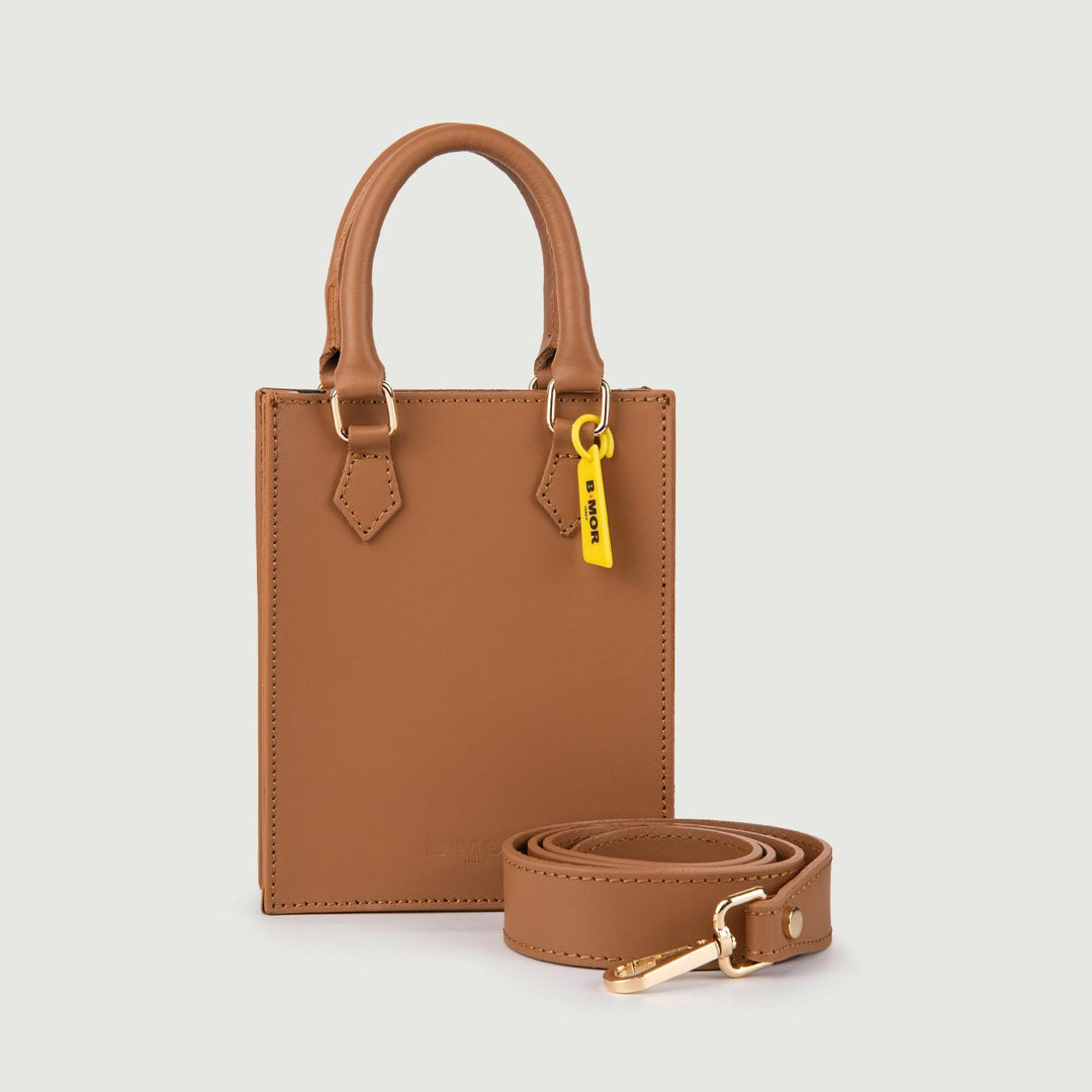 BORSA IN PELLE MARRONE BABY BABY BISCOTTO BIMOR 