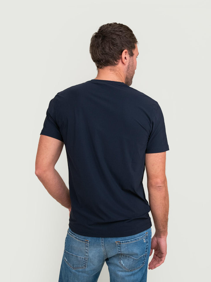 T-SHIRT SOTTO GIACCA GIROCOLLO BLU NAVY OF1S2S4T005M 174 ANDREA MORANDO 