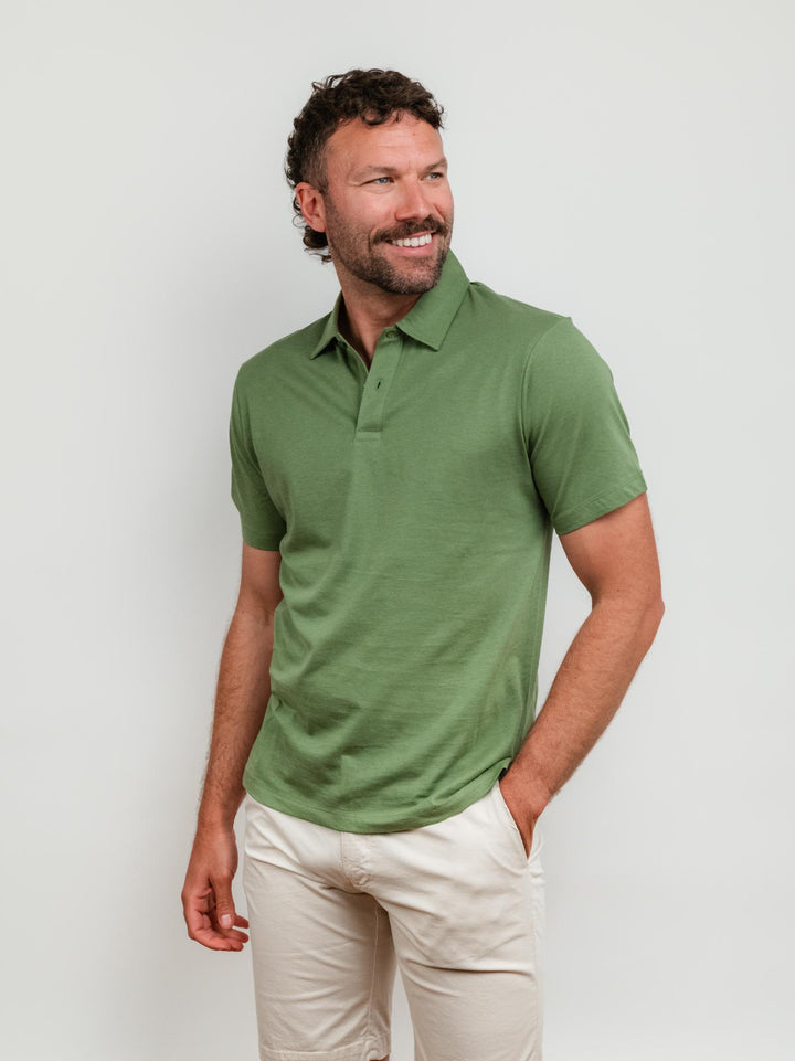 POLO IN JERSEY VERDE CACTUS 2902425 374 ANDREA MORANDO 