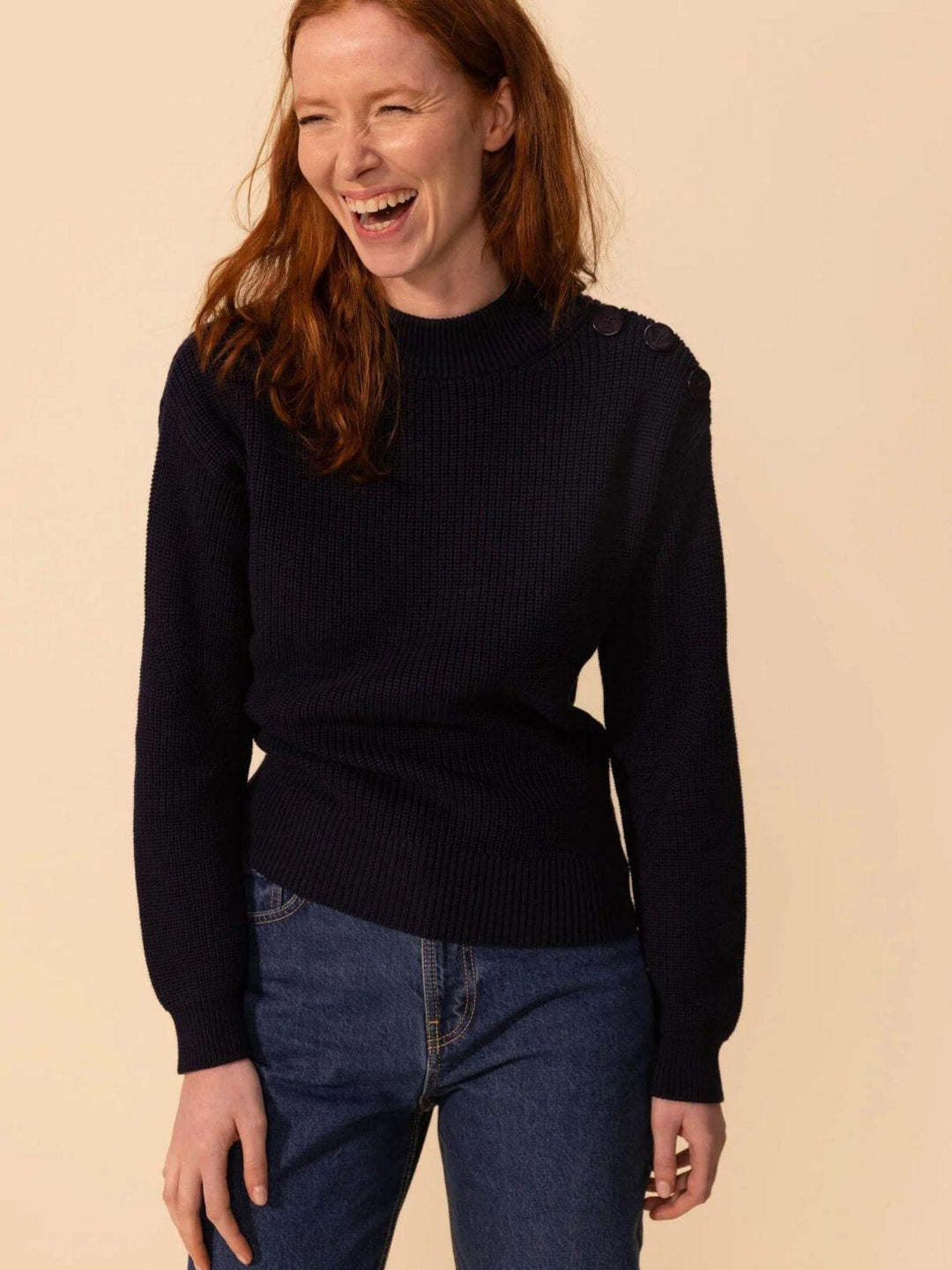 MAGLIONE DONNA IN COTONE A COSTA INGLESE A08A6 03 PETIT BATEAU 
