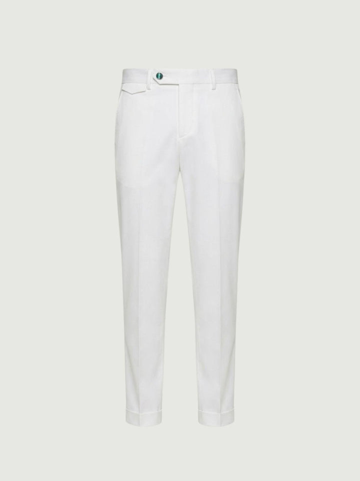 Pantalone chino con taschino bianco P-MARK 13 ANDREA MORANDO 