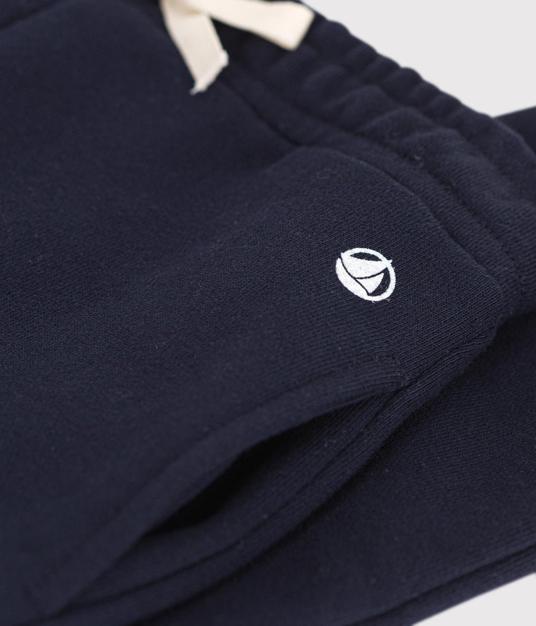 Pantaloni blu con fiocchetto da jogging in molleton A0BOE 01 PETIT BATEAU 