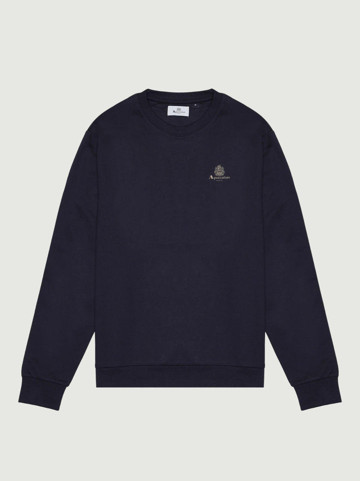 Felpa girocollo blu navy